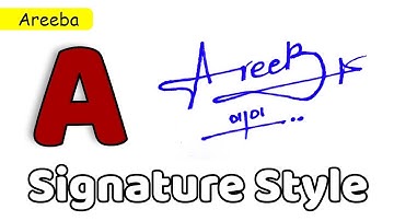 ✅ Areeba Name Signature Style | A Signature Style | Signature Style of My Name Areeba