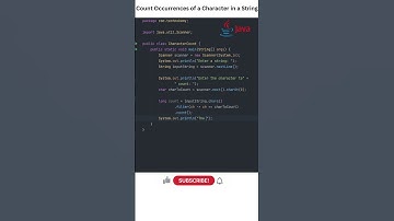 How to Count Occurrences of a Character in a String using Java? #java #shorts #javaprogramming