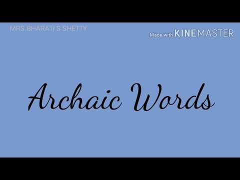 Archaic Words | English Grammar |