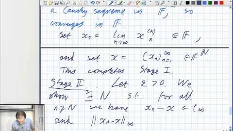 Lecture 17: Functional Analysis - Sequence spaces continued