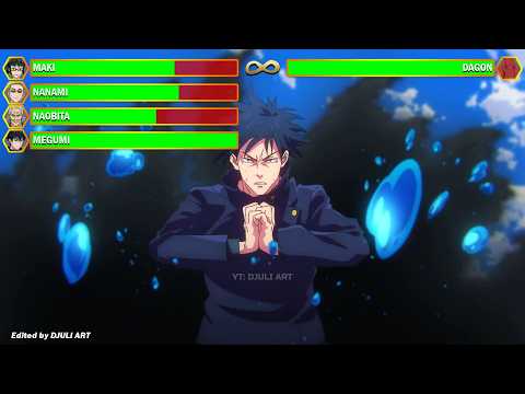 Nanami, Maki, Naobito VS Dagon - Toji and Megumi Join Battle | Jujutsu Kaisen Season 2