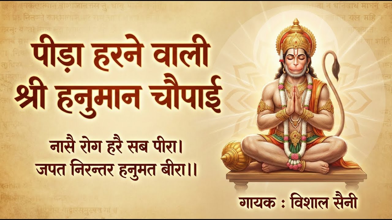 हनुमान चौपाई  | नासे रोग हरे सब पीरा जपत निरंतर हनुमत बीरा | Nase Rog Hare Sab Peera | Vishal Saini
