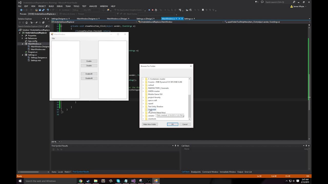 Programming Stream - Undertale Sound Replacement Tools