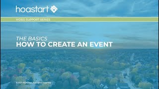 HOA Start - Video Support Series - Events