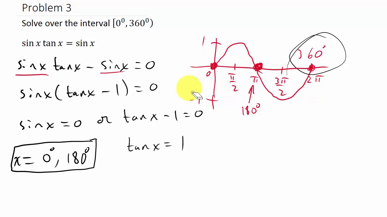 problem solving involving trigonometric function