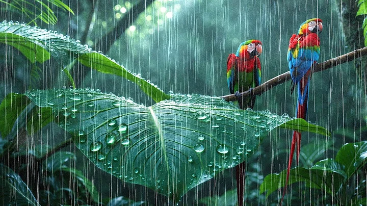 Birds Chirping and Singing in Rain, Relaxation, Meditation, Nature Sounds