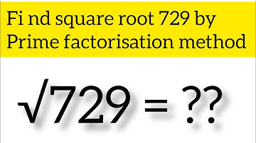 Find square root of 729 by prime factorisation method|| square root||maths