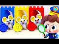 Police Chase Color Buttons | Under a Button | Nursery Rhymes &amp; Kids Songs | BabyBus