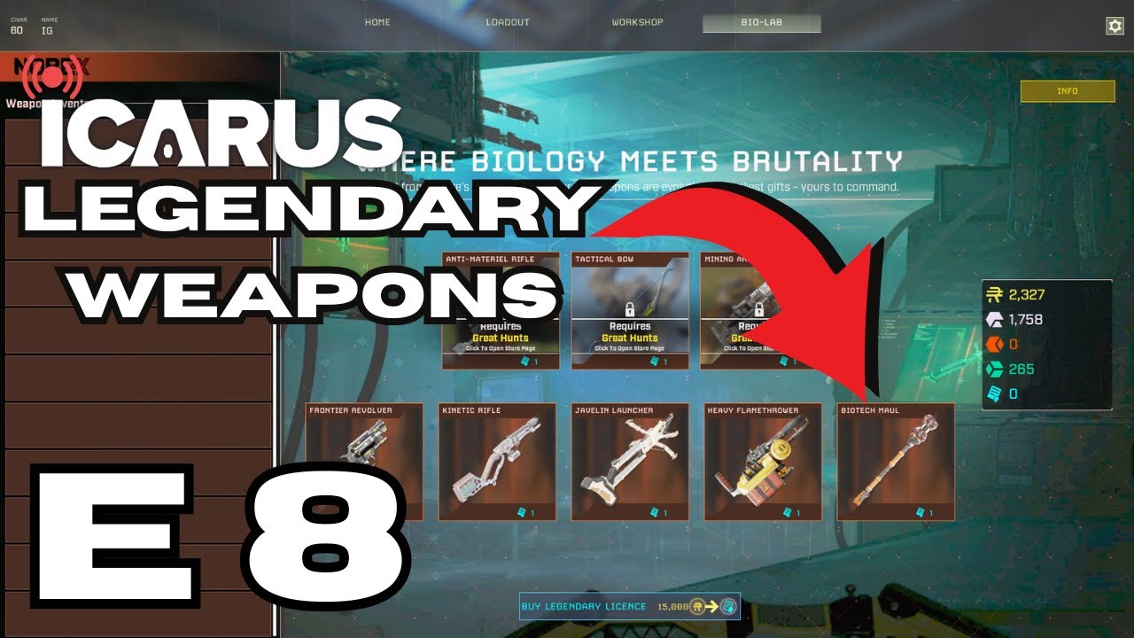 Icarus From Zero – Episode 8 🔴 Live | Grinding Exotics & REN for a Legendary