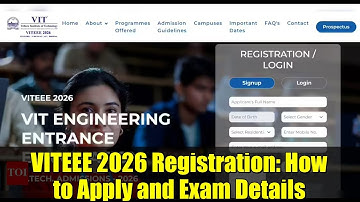 VITEEE 2026 Registration: How to Apply and Exam Details