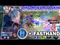 Ling fasthand combo using mworld skin  ling perfect gameplay vs full cc enemy  mlbb