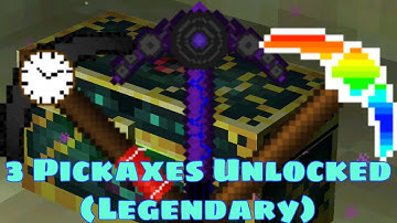 Pickcrafter-Three Legendary pickaxes unlocked:Sono