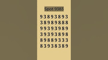 Vind het getal 9383 - Wiskundequiz #wiskunde #quiz #shorts #raden #ytshorts #onderwijs #iqtest #yt