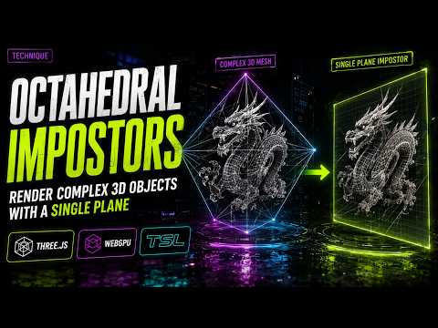Octahedral Impostors in Threejs WebGPU React Three Fiber TSL