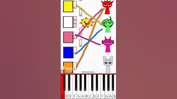 Incredibox Sprunki Mix Colors Challenge ❤️🎨 Puzzle Game! (@danamagic.) - Octave Piano Tutorial