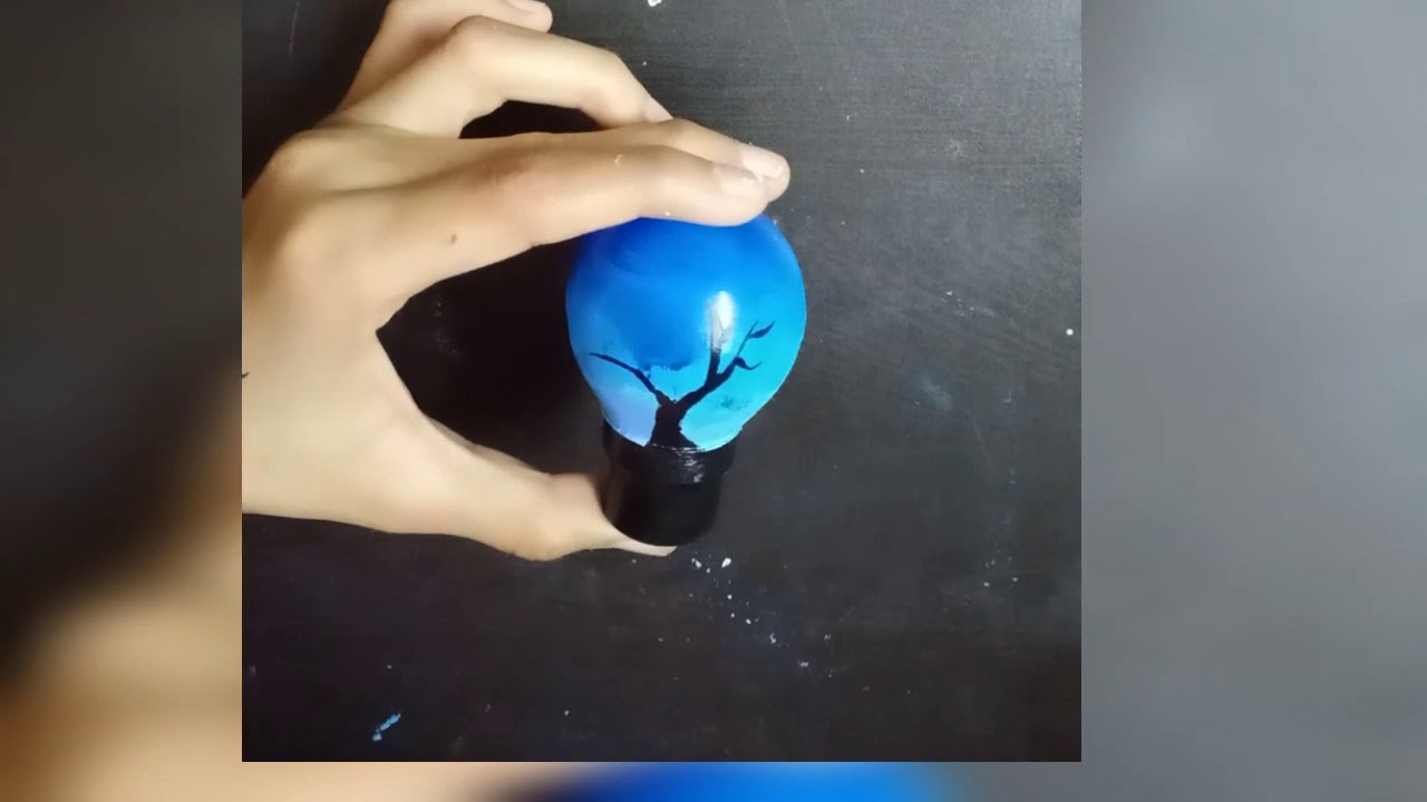 Painting on bulb timelapse with acrylic Art with jahnavi YouTube