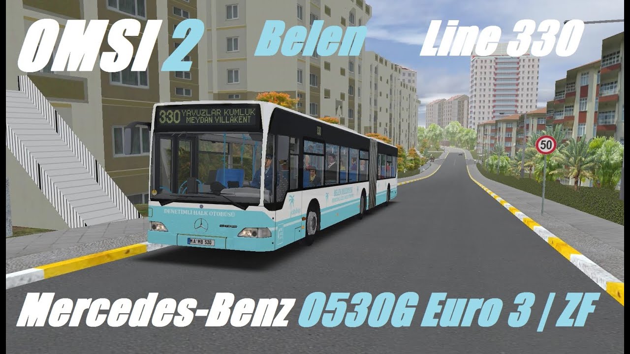 OMSI 2. Map Belen, Line 330, Mercedes-Benz O530G. Part 2 - YouTube