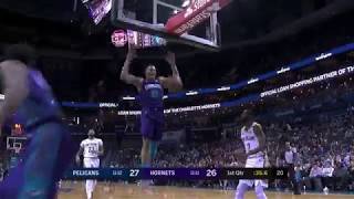 Malik Monk's Steal and Backboard Pass for Miles Bridges's Monster Dunk vs. Pelicans [02.12.18.]
