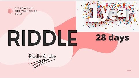 RIDDLE! What month of the year has 28 days? #month #days #riddle #joke