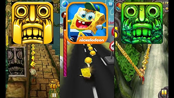 Temple Run Vs SpongeBob Game Station Vs Temple Run 2 Lost Jungle - Endless Run Gameplay
