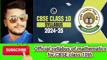 CBSE CLASS 10TH MATHS SYLLABUS OFFICAL FULL VIDEO 📷 2023-2024// By:- vikash Kumar arya