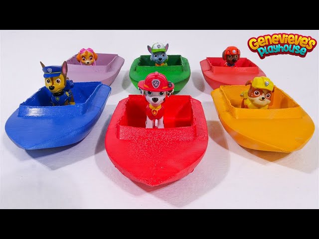 Best Toy Learning Videos for Kids - Paw Patrol Boats Water Play! class=