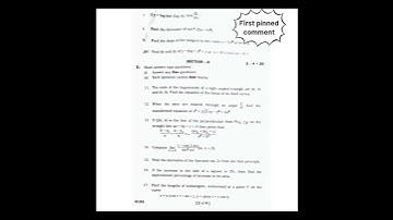 2023 Maths 1B Regular Question Paper Telangana #math #maths1b