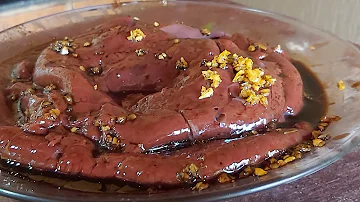Como fazer espetinho de fígado de boi?