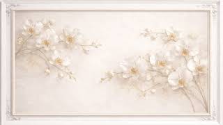 White Orchid Wall Art 4K | Elegant Neutral Floral TV Art Display Relaxing Background Decor screenshot 5