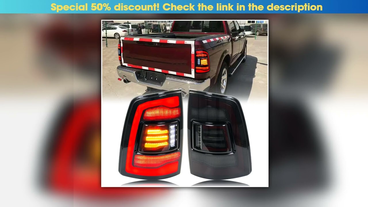 LED Tail Lights for Dodge Ram 1500 2500 3500 20092018 4th Gen Dynamic Animation Sequential Turn