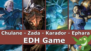 Chulane vs Zada vs Karador vs Ephara EDH / CMDR game play for Magic: The Gathering