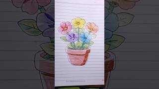 Mewarnai Gambar Bunga #drawing #melukis #menggambar #mewarnai