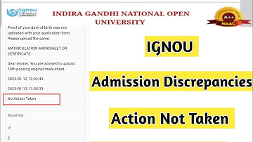 Ignou Action Not Taken By Verifier | Mister Ignou #ignou #admissionlastdate