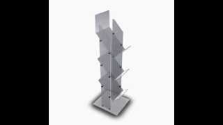 3 Tier Magazine / Newspaper Durable Acrylic Display Stand