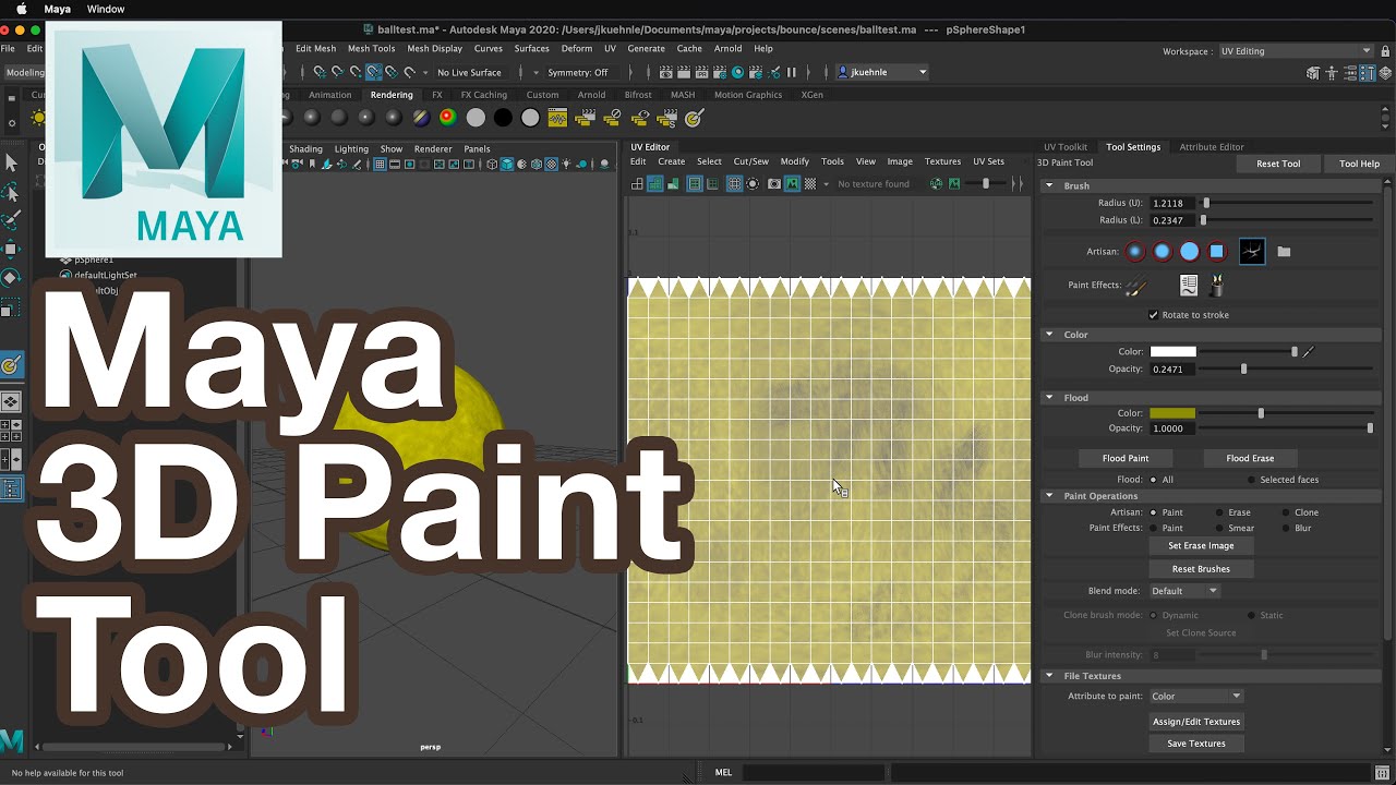 Update Maya 3D Paint Tool Tutorial
