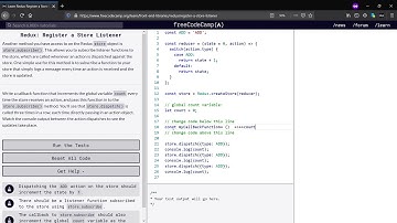 Learn Redux  Register a Store Listener.freeCodeCamp.org(Day-17)