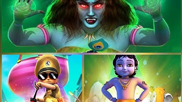 Little Singham , Little Krishna running unlimited lifeline mod gameplay - panja attack full in HD .