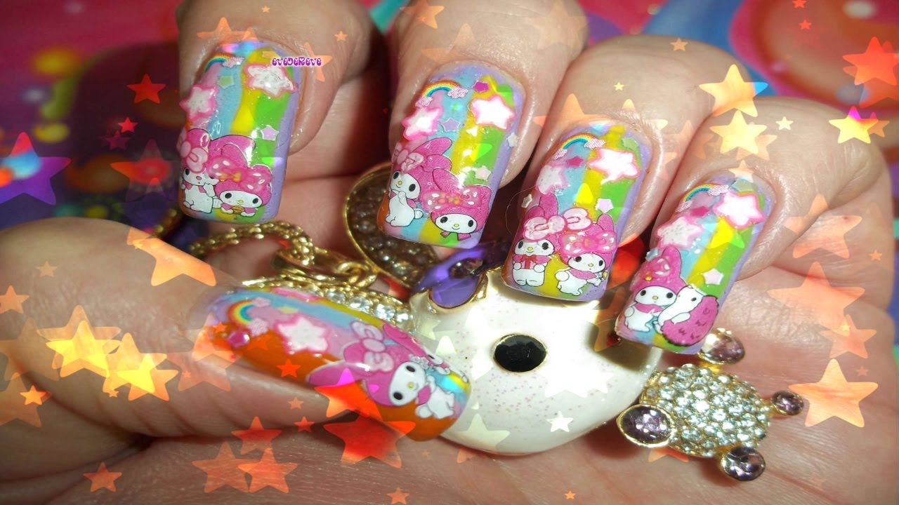 Tuto Nail Art Kawaii My Melody YouTube