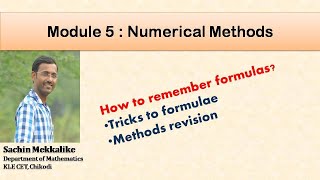 Module 5 Numerical Methods | Tricks to remember formula & methods | 18MAT21