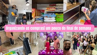 Limpamos o armário e organizamos as compras| O ar condicionado estava muito sujo| Bolinho da Pietra