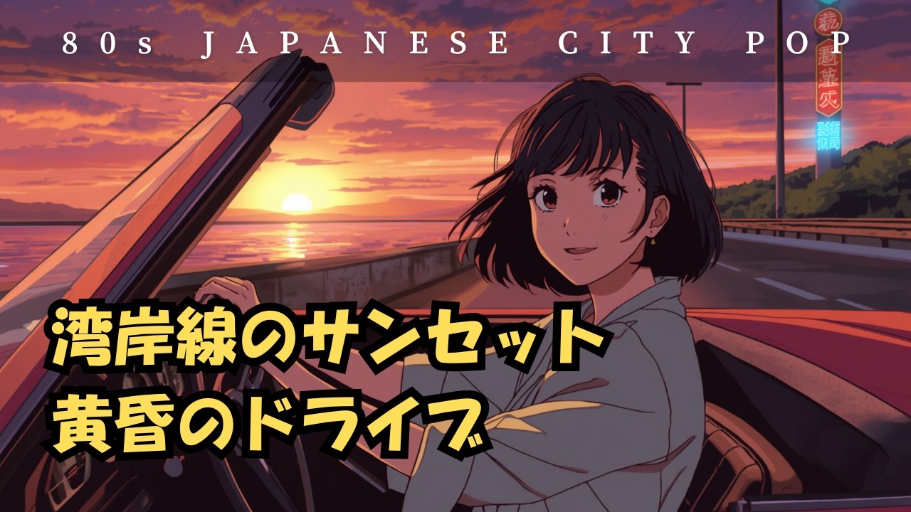 作業用BGM】湾岸線のサンセット、黄昏のドライブ。80's Japanese City