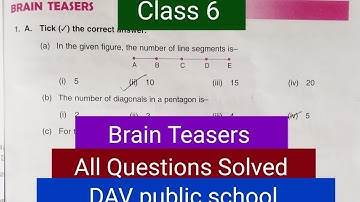 DAV class 6 maths chapter 9 brain teasers - all questions solved