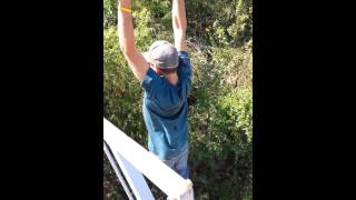 100 FT Feet Foot CAT5e CAT5 RJ45 Ethernet LAN Network Patch Cable Cord (BLUE) Dangling from a cable 100 foot over a river! !!!