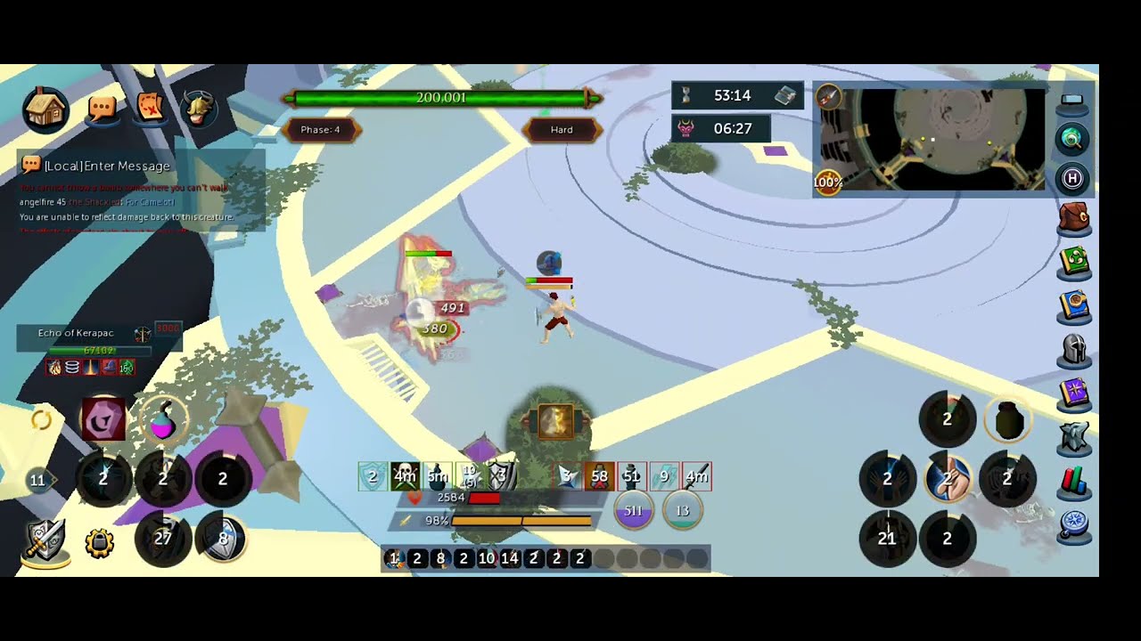 Kerapac Hard Mode No Food On Mobile! (No cryptbloom/ gconc/ FSOA)