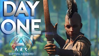 Getting My Solo Start On Small Tribes Day One - Ark Survival Ascended!