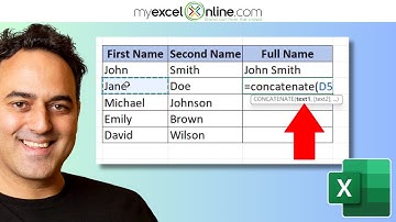 Combine First and Last Names in Cells in Excel