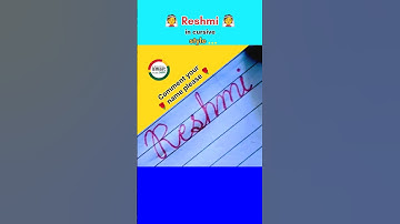 Reshmi in cursive style | #reshmi #signature #cursive #calligraphy #shorts