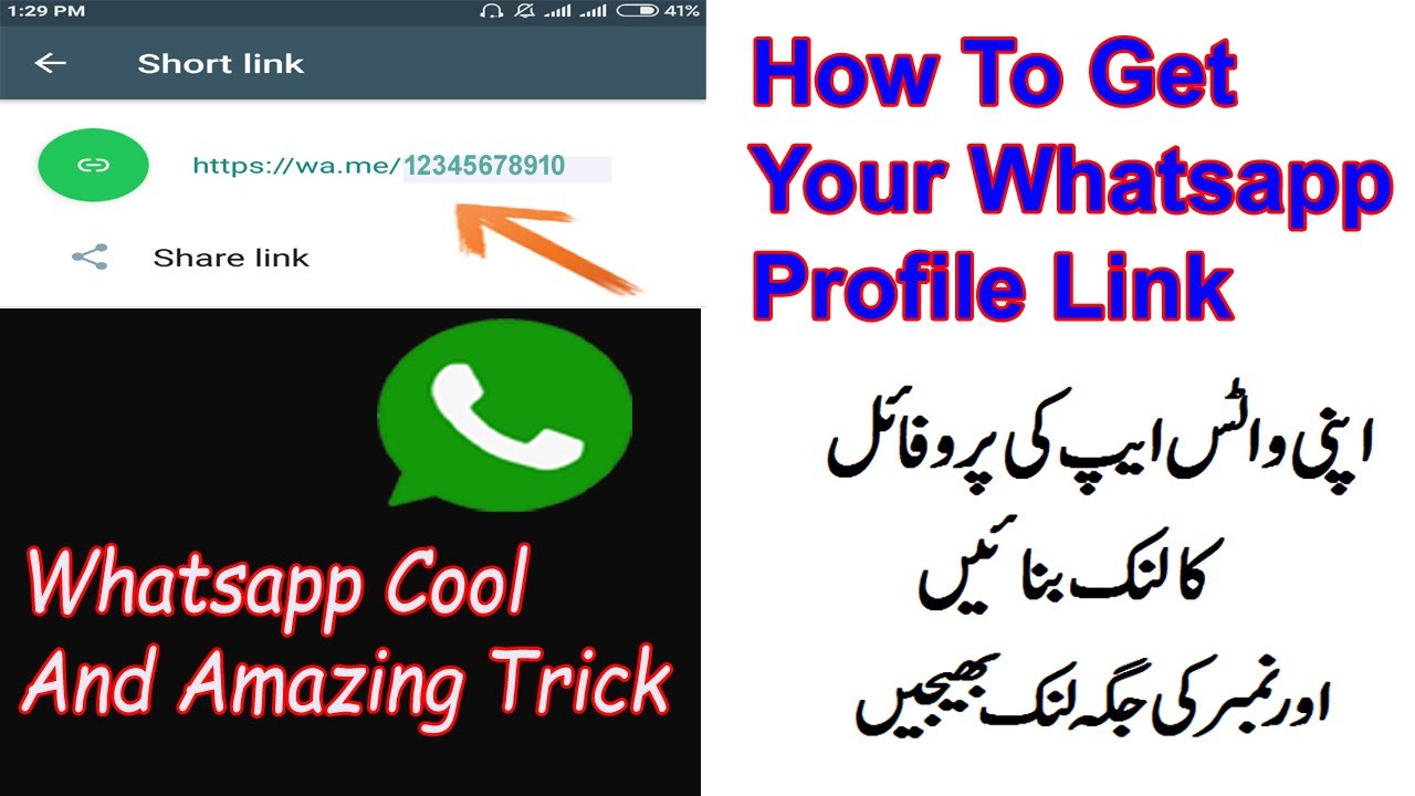 How To Create/Get WhatsApp Profile Link | WhatsApp Latest New Trick