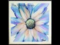 #103 Tutorial - Alcohol ink marker flower on tile.