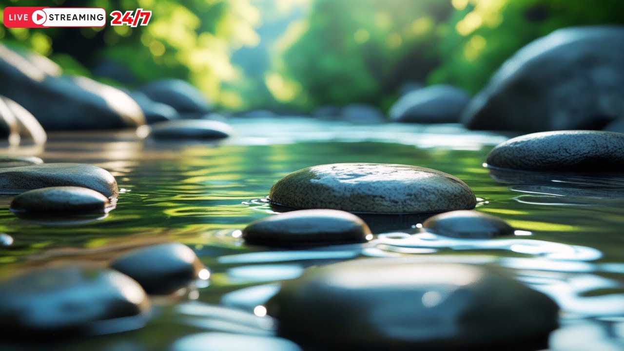 Relaxing River Flow Sounds, Calm Nature Stream for Sleep & Stress ...